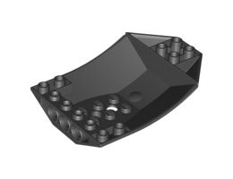 Черупка 6X8X2 с извивка/ъгъл, обратна : {черен}