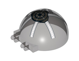Windscreen 6 x 6 x 3 Canopy Half Sphere with Dual 2 Fingers and SW Republic Gunship Pattern: {прозрачно кафяв}