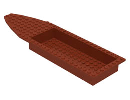 Boat, Hull Unitary 28 x 8, Top: {червеникаво-кафяв}