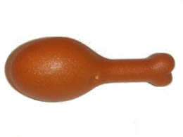 Turkey Drumstick, 23mm with Round Opening on Back : {тъмно оранжев}