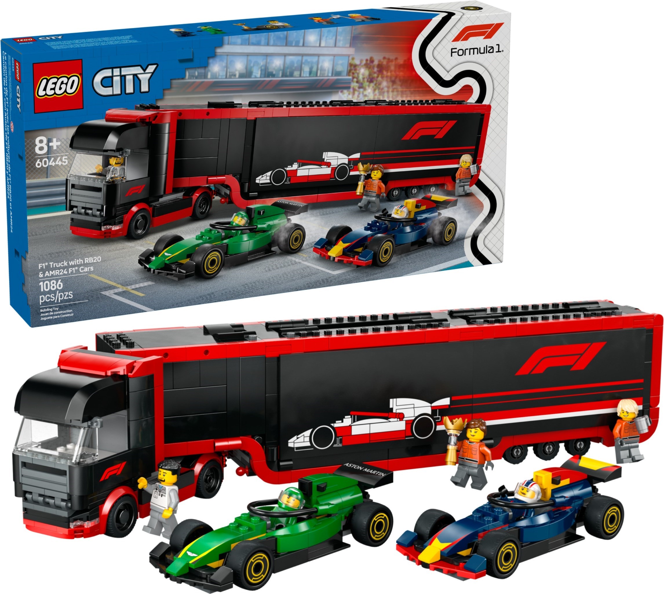 Камион от F1® с коли RB20 и AMR24 от F1® – СИТИ
