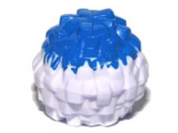 Minifigure, Utensil Cheerleader Pom Pom with Blue Top Pattern : {бял}