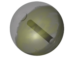 Ball, Bionicle Zamor Sphere with Marbled Medium Lime Pattern (Palantír, Palantir): {черен}