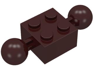 Тухличка 2X2 с 2 топчета O 10,2: {тъмно кафяв}