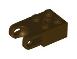 Тухличка 2X2 с ямка за топче, нова: {тъмно кафяв}