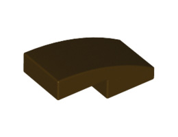 Плочка с дъга 1X2X2/3: {тъмно кафяв}