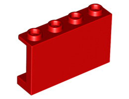 Стенен елемент 1X4X2: {ярко червен}