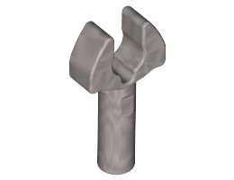 Bar   1L with Clip Mechanical Claw - Cut Edges and Hole on Side: {металическо сребрист}