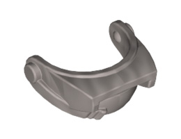 Minifigure, Visor with Horizontal Slit : {металическо сребрист}