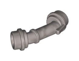 Minifigure, Weapon Lightsaber Hilt Angled: {металическо сребрист}