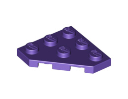 Wedge, Plate 3 x 3 Cut Corner: {светло виолетов}