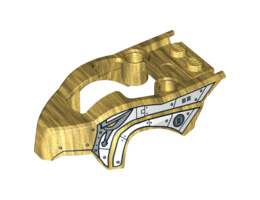 Flywheel Fairing Bird Raptor Shape with White Scaled Armor Pattern (70139): {топло златист}