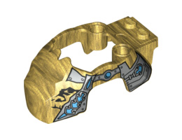 Flywheel Fairing Gorilla Shape with Silver Scaled Armor Pattern (70136): {топло златист}