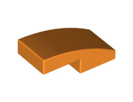 Плочка с дъга 1X2X2/3: {ярко оранжев}