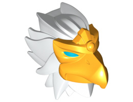 Large Figure Head Modified Chima Eagle with Gold Beak Pattern : {бял}