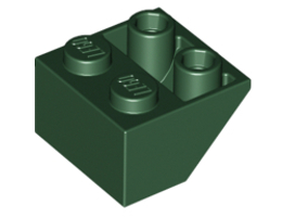 Покривна плочка 2X2/45° инверсна (*) с плосък долен пин: {земно зелен}