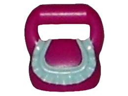 Friends Accessories Bag Round with Light Aqua Ruffle Pattern: {ярко червеникаво-виолетов}