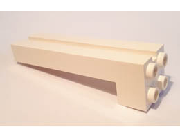 Brick, Modified 2 x 2 x 6 with Groove: {бял}