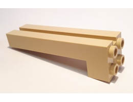Brick, Modified 2 x 2 x 6 with Groove: {тухлено жълт}