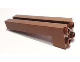 Brick, Modified 2 x 2 x 6 with Groove: {земно оранжев}