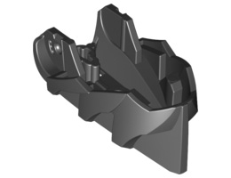 Hero Factory Creature Head, Jaw with Axle Hole: {черен}