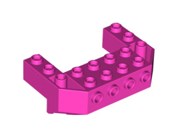 Train Front Sloping Base with 4 Studs: {ярко пурпурен}