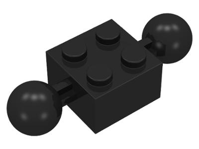 Тухличка 2X2 с 2 топчета O 10,2: {черен}