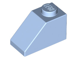 Покривна плочка 1X2/45°: {светло кралско син}