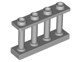 Ограда 1X4x2 с 4 пъпки: {умерено каменно сив}