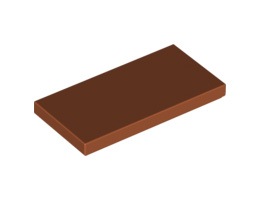 Плоска плочка 2X4: {тъмно оранжев}