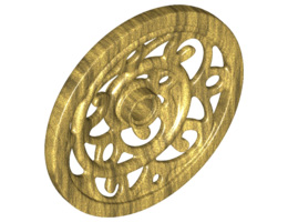 Wheel Wagon Huge (43mm D.) Ornamental: {топло златист}