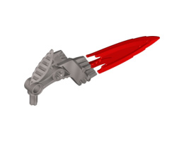 Hero Factory Weapon - Fire Shooter with Flexible Red Blade Pattern : {сребърно метален}