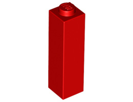 Тухличка 1X1X3: {ярко червен}