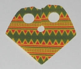 Minifigure, Poncho Half Cloth with Green and Red Mexican Print Pattern: {ярко жълт}