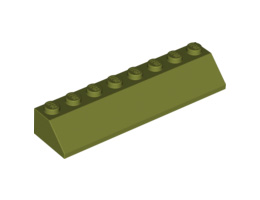 Покривна плочка 2X8/45°: {маслинено зелен}