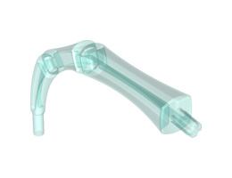 Appendage Bony Large with Axle (Leg / Rib / Tail): {прозрачно светло син}