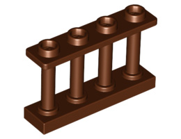 Ограда 1X4x2 с 4 пъпки: {червеникаво-кафяв}