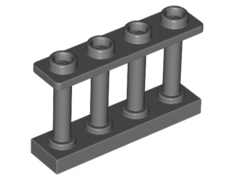 Ограда 1X4x2 с 4 стъда: {тъмно каменно сив}