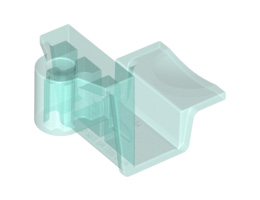 Minifigure, Utensil Seat (Chair) 4 x 2 x 2 with Axle Hole: {прозрачно светло син}
