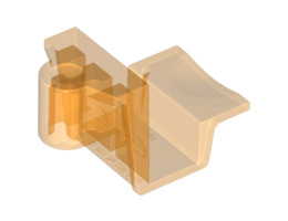 Minifigure, Utensil Seat (Chair) 4 x 2 x 2 with Axle Hole: {прозрачно ярко оранжев}