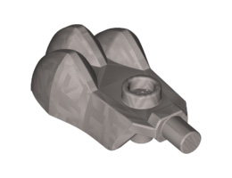 Paw with Stud on Top, Bar on Side and 3 Bar Holders on Bottom: {сребърно метален}