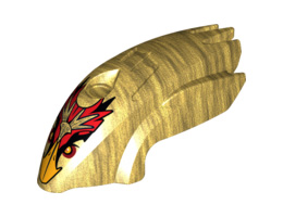Flywheel Fairing Bird Shape with Gold Beak Fluminox Pattern (70155): {топло златист}