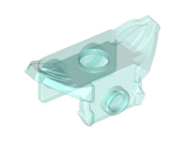Minifigure, Armor Shoulder Pads with Front Stud and 2 Back Studs: {прозрачно светло син}