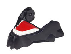 Large Figure Head Modified Chima Cat Lower Jaw with Teeth and Red Tongue Pattern: {черен}