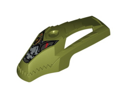 Flywheel Fairing Crocodile Streamlined Shape with Cragger Pattern (70150): {маслинено зелен}