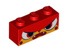 Тухличка 1X3 NO. 4: {ярко червен}