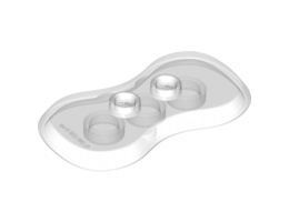 Plate, Modified 2 x 4 with 2 Studs and Curved Sides (Minifigure Stand): {прозрачен}