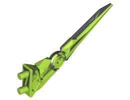 Hero Factory Weapon - Claw / Spike, Flexible with Marbled Lime Pattern: {черен}
