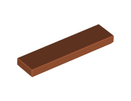 Плоска плочка 1X4: {тъмно оранжев}