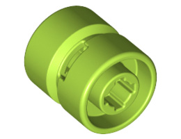 Wheel 11mm D. x 12mm, Hole Notched for Wheels Holder Pin: {ярко жълто-зелен}